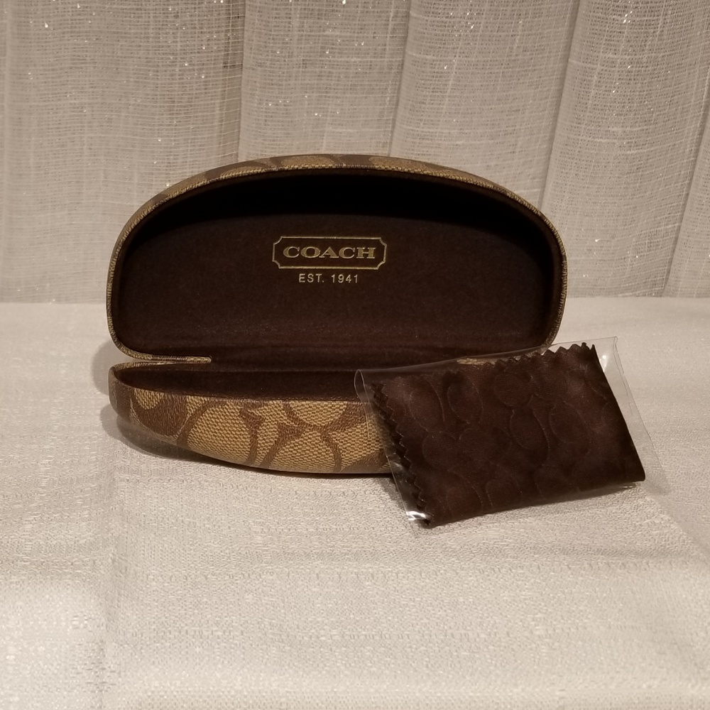 Coach Signature Khaki Mahogany Hard Sunglasses